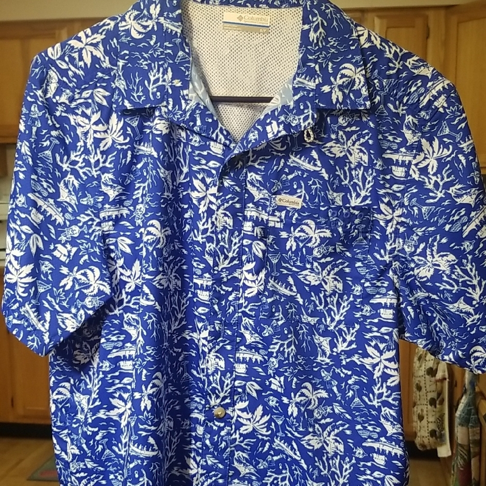 Tommy Bahama Blue Floral Men's Shirt